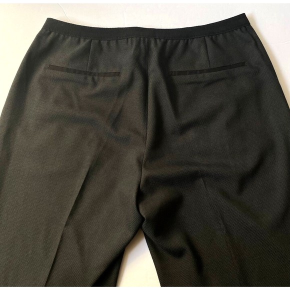 T Tahari Pants Womens Dark Gray Black Size 2 Zip Pockets Elastic Waist Slacks - Picture 6 of 15